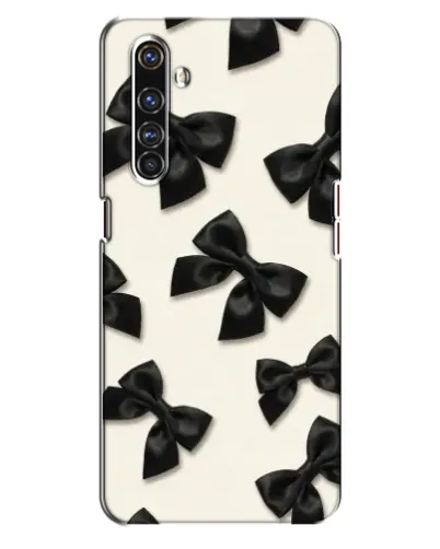 Чехол для Realme X50 Pro с картинкой «Черные бантики»