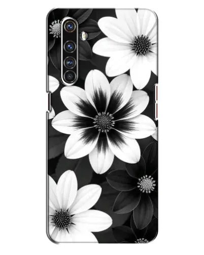 Чехол для Realme X50 Pro с картинкой «Монохромные астры»