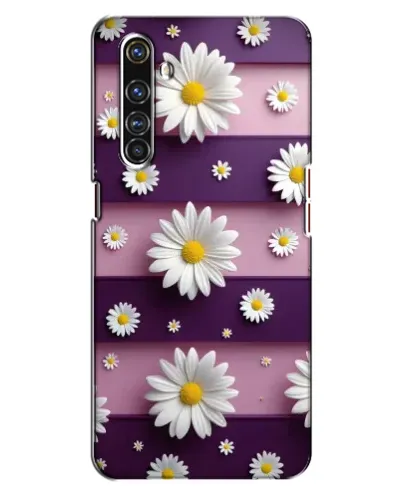 Чехол для Realme X50 Pro с картинкой «Ромашки на фиолетовом»