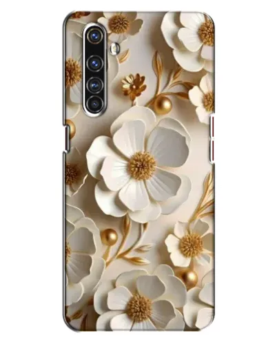 Чехол для Realme X50 Pro с картинкой «Белие бумажние  цвети»