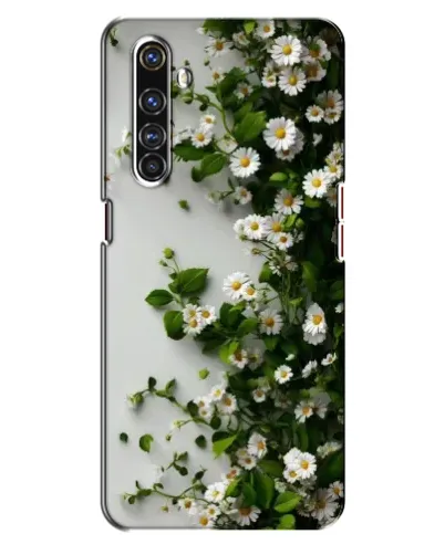 Чехол для Realme X50 Pro с картинкой «Ветка мелких белых цветов»