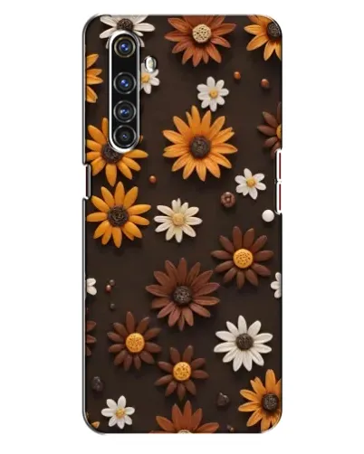 Чехол для Realme X50 Pro с картинкой «Узор из маленьких подсолнухов»