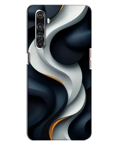 Чехол для Realme X50 Pro с картинкой «Объемные черно-белые ленты» Чехол для Realme X50 Pro с картинкой «Объемные черно-белые ленты»
