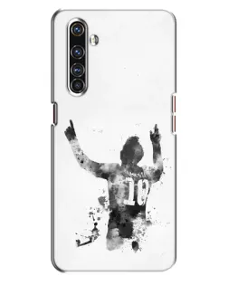 Чехол для Realme X50 Pro с картинкой «Черно-белый силуэт Месси» Чехол для Realme X50 Pro с картинкой «Черно-белый силуэт Месси»