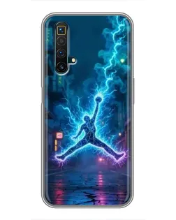 Чехол для Realme X50 с картинкой «Jordan Gold Jumpman»