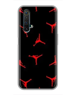 Чехол для Realme X50 с картинкой «Jordan Red Pattern»