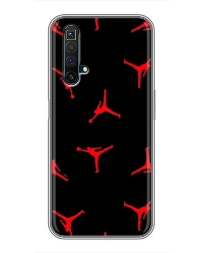 Чехол для Realme X50 с картинкой «Jordan Red Pattern»