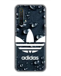 Чехол для Realme X50 с картинкой «Adidas Trefoil Blue»