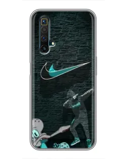 Чехол для Realme X50 с картинкой «Спортивный арт Nike»