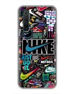 Чехол для Realme X50 с картинкой «Яркий коллаж Nike»
