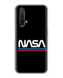 Чехол для Realme X50 с картинкой «NASA — классика Red Blue»