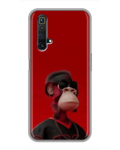 Чехол для Realme X50 с картинкой «Bored Ape в красном» Чехол для Realme X50 с картинкой «Bored Ape в красном»