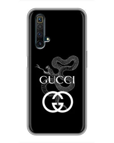 Чехол для Realme X50 с картинкой «Gucci — серебряная змея»