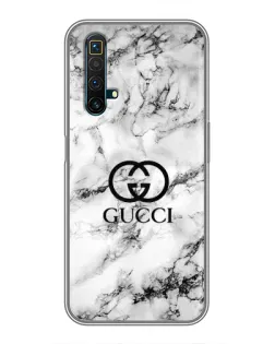 Чехол для Realme X50 с картинкой «Gucci — мраморный шик»