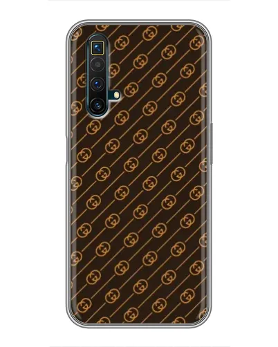 Чехол для Realme X50 с картинкой «Gucci — золотые диагонали»
