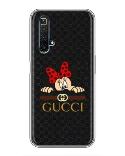 Чехол для Realme X50 с картинкой «Минни Маус Gucci — черный»