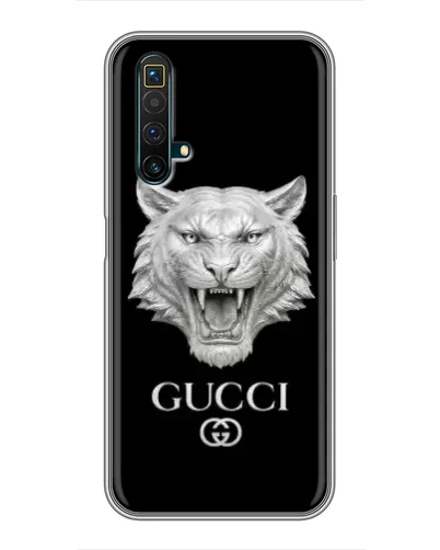 Чехол для Realme X50 с картинкой «Gucci — серебряный лев» Чехол для Realme X50 с картинкой «Gucci — серебряный лев»