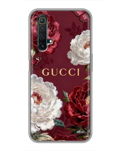 Чехол для Realme X50 с картинкой «Gucci — бордовые розы» Чехол для Realme X50 с картинкой «Gucci — бордовые розы»