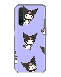 Чехол для Realme X50 с картинкой «Паттерн с Kuromi»