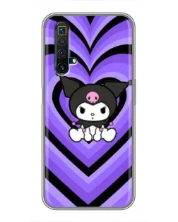 Чехол для Realme X50 с картинкой «Kuromi и фиолетовые сердца»