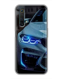 Чехол для Realme X50 с картинкой «Взгляд BMW с синими фарами» Чехол для Realme X50 с картинкой «Взгляд BMW с синими фарами»