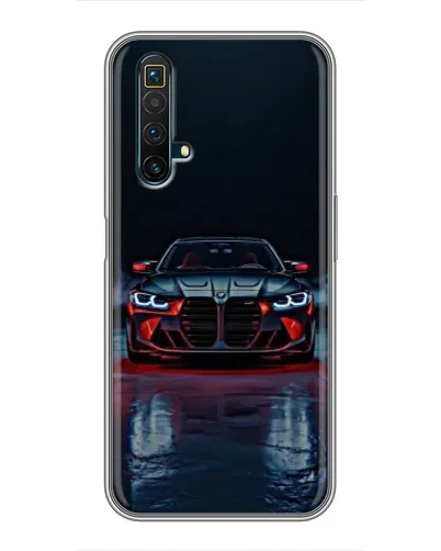 Чехол для Realme X50 с картинкой «BMW на мокрой дороге»