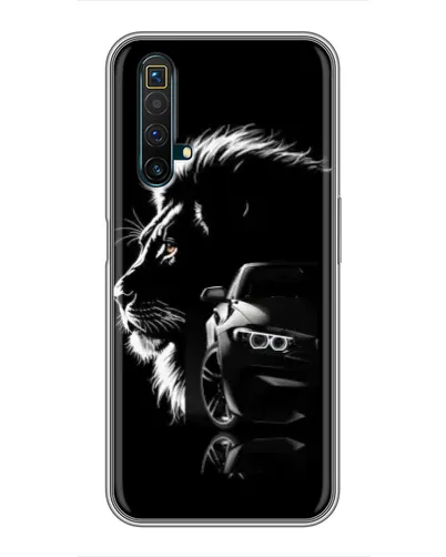 Чехол для Realme X50 с картинкой «BMW и лев»