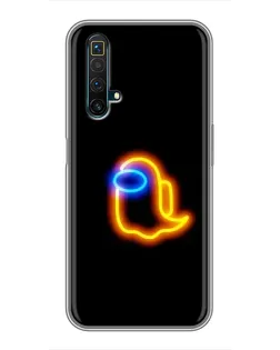 Чехол для Realme X50 с картинкой «Among Us неоновое сияние»