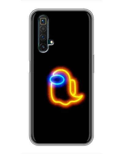 Чехол для Realme X50 с картинкой «Among Us неоновое сияние»