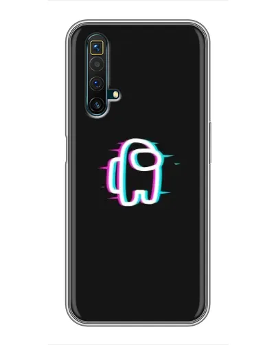 Чехол для Realme X50 с картинкой «Among Us неон»