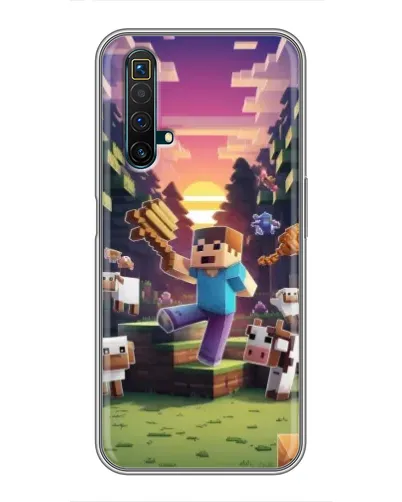 Чехол для Realme X50 с картинкой «Стив на ферме» Чехол для Realme X50 с картинкой «Стив на ферме»
