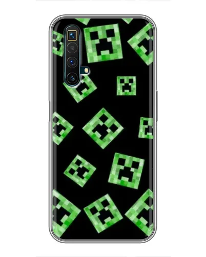 Чехол для Realme X50 с картинкой «Паттерн с криперами» Чехол для Realme X50 с картинкой «Паттерн с криперами»