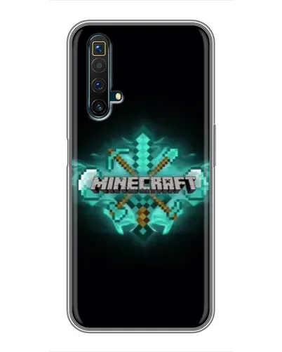 Чехол для Realme X50 с картинкой «Minecraft Diamond лого» Чехол для Realme X50 с картинкой «Minecraft Diamond лого»