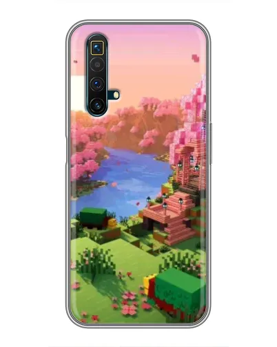 Чехол для Realme X50 с картинкой «Розовое дерево Minecraft» Чехол для Realme X50 с картинкой «Розовое дерево Minecraft»