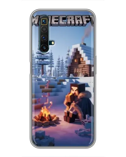 Чехол для Realme X50 с картинкой «Зимний Minecraft» Чехол для Realme X50 с картинкой «Зимний Minecraft»