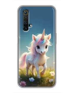 Чехол для Realme X50 с картинкой «Единорог на поляне» Чехол для Realme X50 с картинкой «Единорог на поляне»