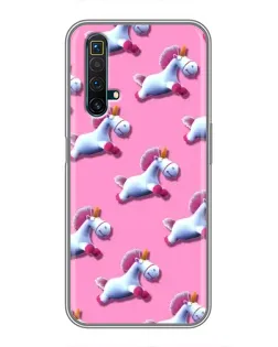 Чехол для Realme X50 с картинкой «Единороги на розовом» Чехол для Realme X50 с картинкой «Единороги на розовом»