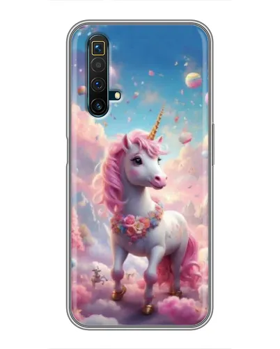Чехол для Realme X50 с картинкой «Единорог среди облаков»