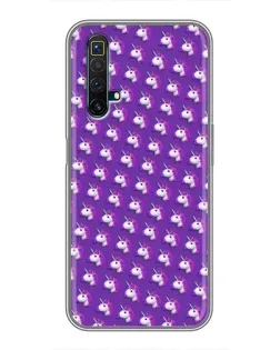 Чехол для Realme X50 с картинкой «Единороги на фиолетовом»
