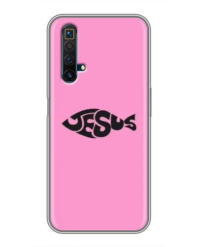 Чехол для Realme X50 с картинкой «Розовый символ Jesus» Чехол для Realme X50 с картинкой «Розовый символ Jesus»