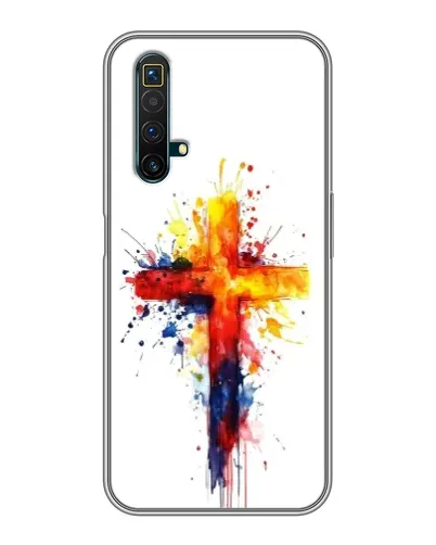 Чехол для Realme X50 с картинкой «Акварельный крест» Чехол для Realme X50 с картинкой «Акварельный крест»