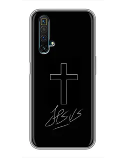 Чехол для Realme X50 с картинкой «Графический крест Jesus»