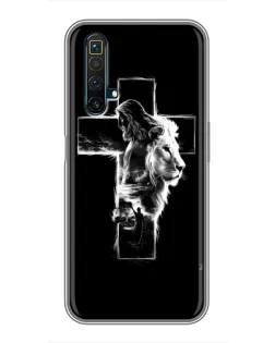 Чехол для Realme X50 с картинкой «Сияющий крест Jesus»