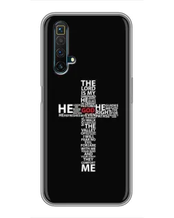 Чехол для Realme X50 с картинкой «Текстовый крест»