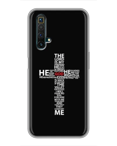 Чехол для Realme X50 с картинкой «Текстовый крест» Чехол для Realme X50 с картинкой «Текстовый крест»