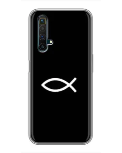 Чехол для Realme X50 с картинкой «Символ рыбы Jesus»