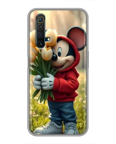 Чехол для Realme X50 с картинкой «Микки с тюльпанами»
