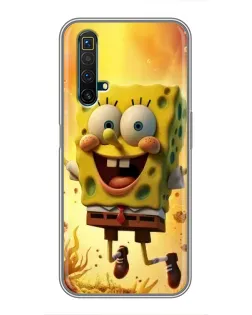 Чехол для Realme X50 с картинкой «Губка Боб прыгает» Чехол для Realme X50 с картинкой «Губка Боб прыгает»