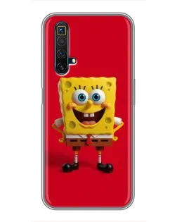 Чехол для Realme X50 с картинкой «Спанч Боб на красном» Чехол для Realme X50 с картинкой «Спанч Боб на красном»