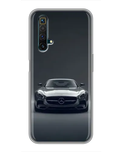 Чехол для Realme X50 с картинкой «Mercedes на черном»